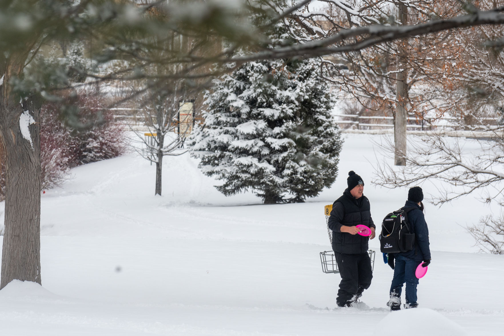 Disc golfers brave the weather